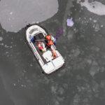 SWAN UPMANSHIP: Hovercraft Rescues Swan Stuck In Frozen Lake