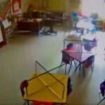 SLAM-BI: Young Deer Crashes In Through Classroom Window